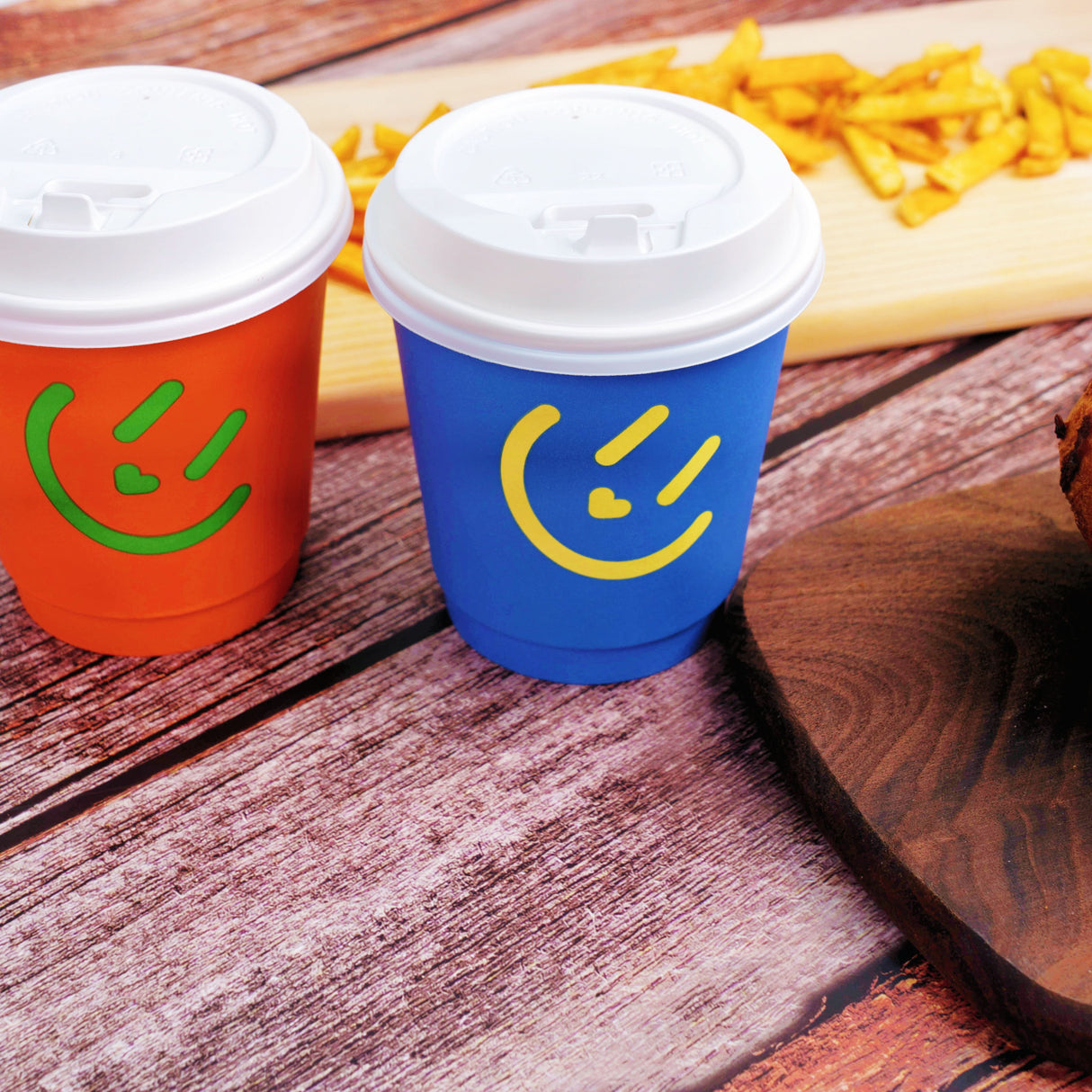 PROMOTION 500pcs 10oz Custom Printed Double Wall Cups Premium Multicolor WaterProof - ecoaralon