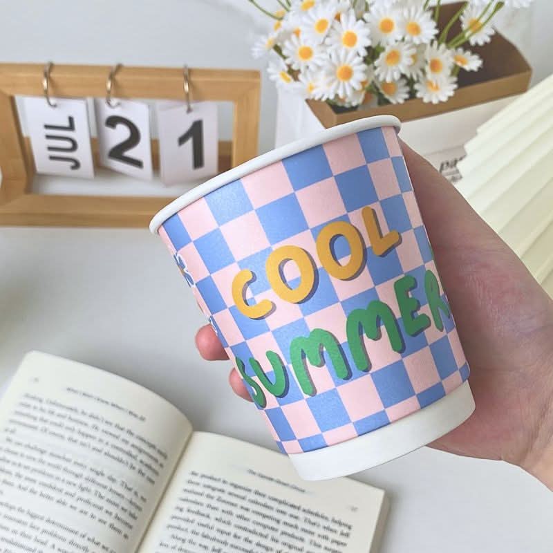 PROMOTION 500pcs 10oz Custom Printed Double Wall Cups Premium Multicolor WaterProof - ecoaralon