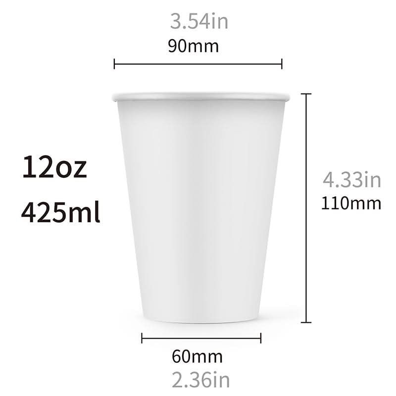 12oz Premium Multicolor WaterProof Custom Printed Single Wall Cups - ecoaralon