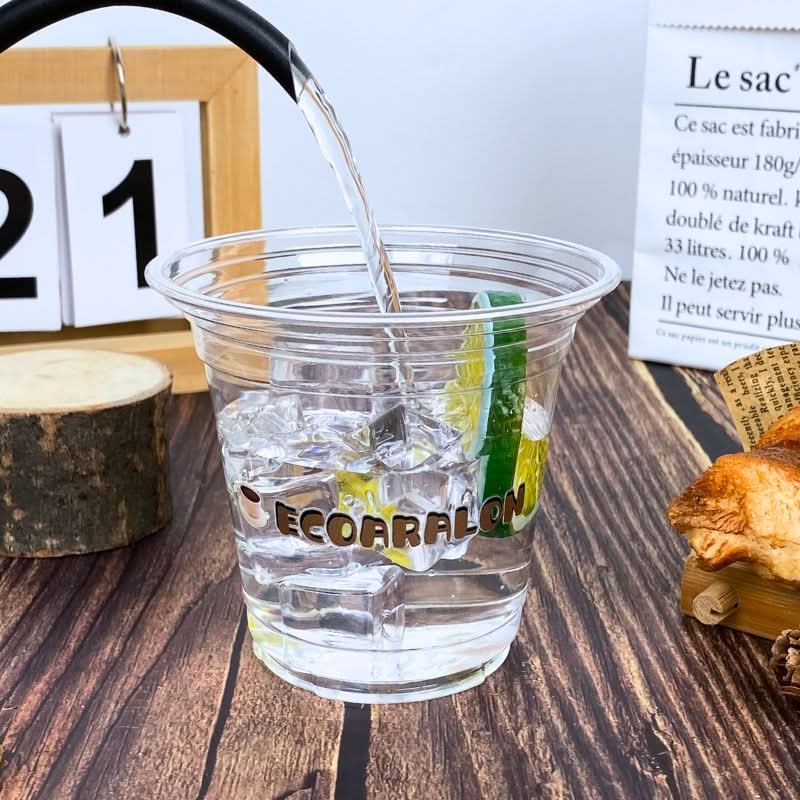 Custom 12 oz. Crystal Clear Plastic Cups - PET Cups - ecoaralon