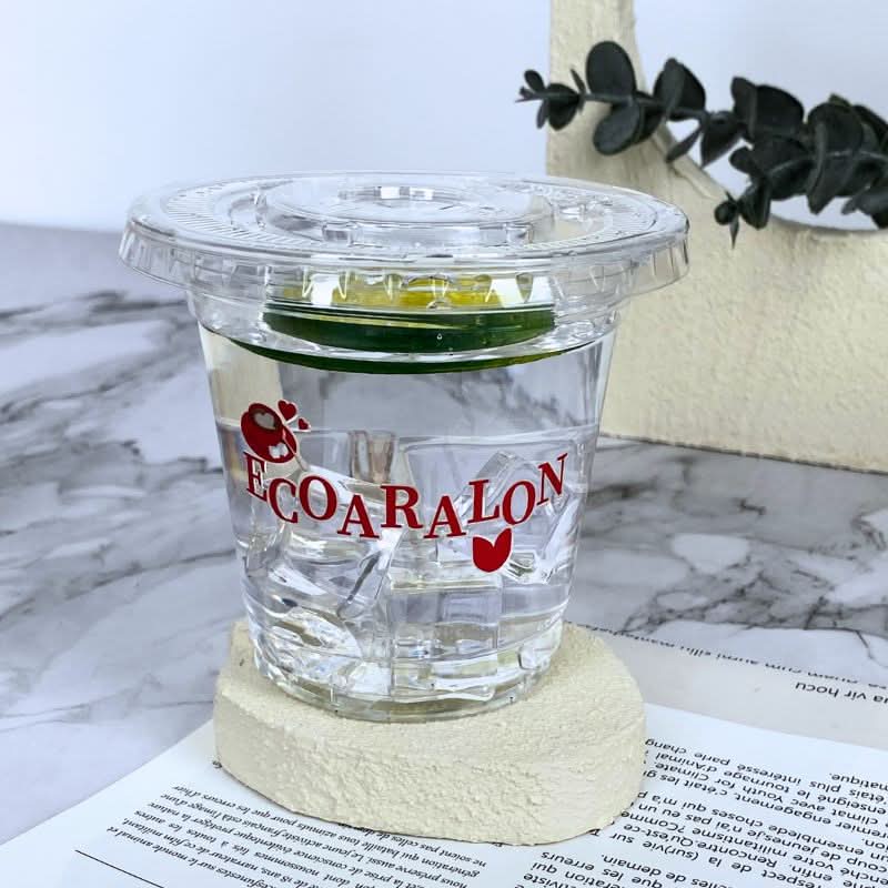 Custom 12 oz. Crystal Clear Plastic Cups - PET Cups - ecoaralon