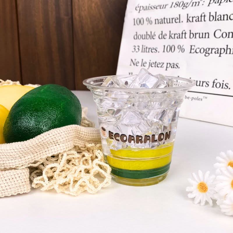 Custom 12 oz. Crystal Clear Plastic Cups - PET Cups - ecoaralon