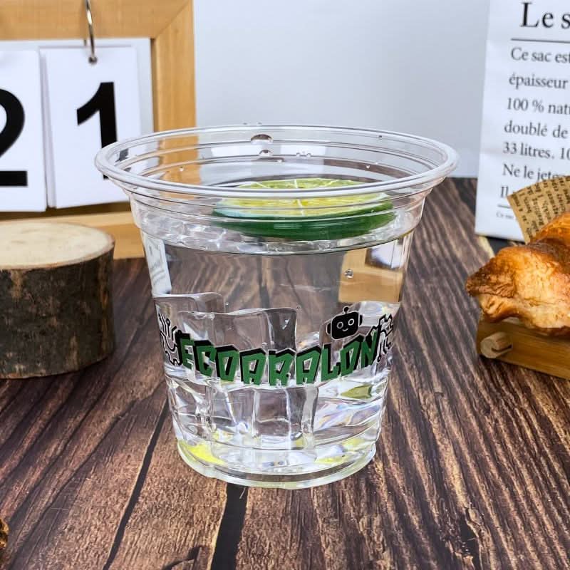 Custom 12 oz. Crystal Clear Plastic Cups - PET Cups - ecoaralon