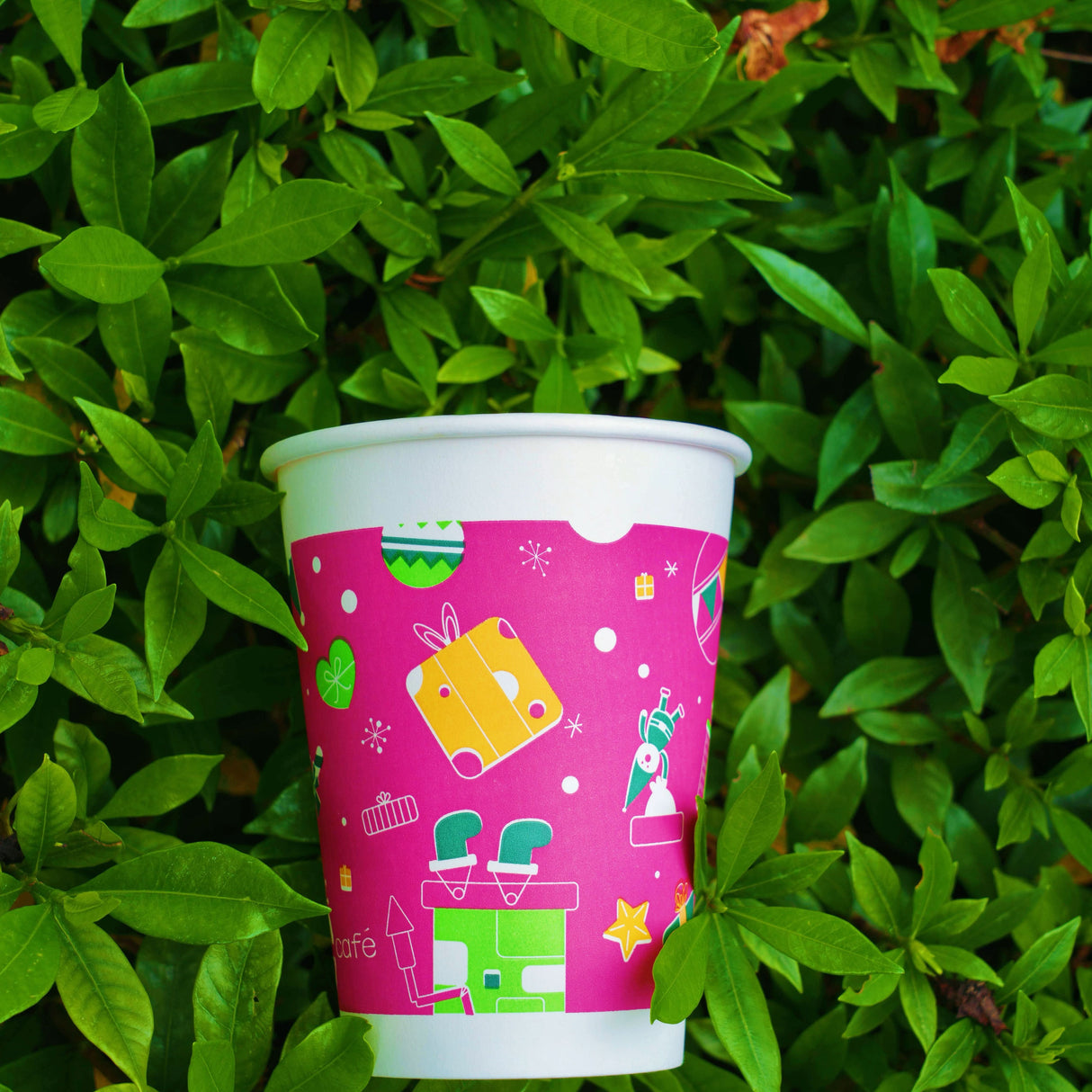 12oz Premium Multicolor WaterProof Custom Printed Single Wall Cups - ecoaralon