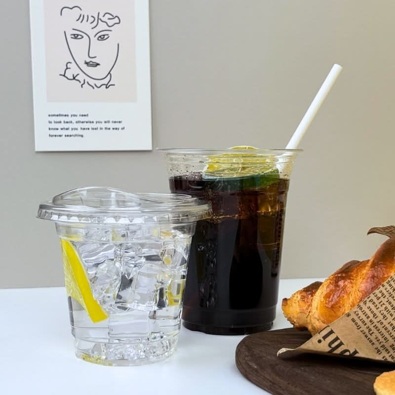 Custom 12 oz. Crystal Clear Plastic Cups - PET Cups - ecoaralon