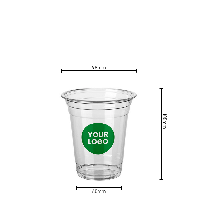 Custom 12oz Premium Clear Plastic Cups - ecoaralon