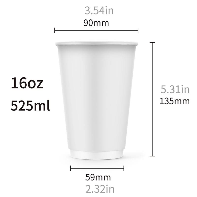 16oz Premium Multicolor WaterProof Custom Printed Double Wall Cups - ecoaralon