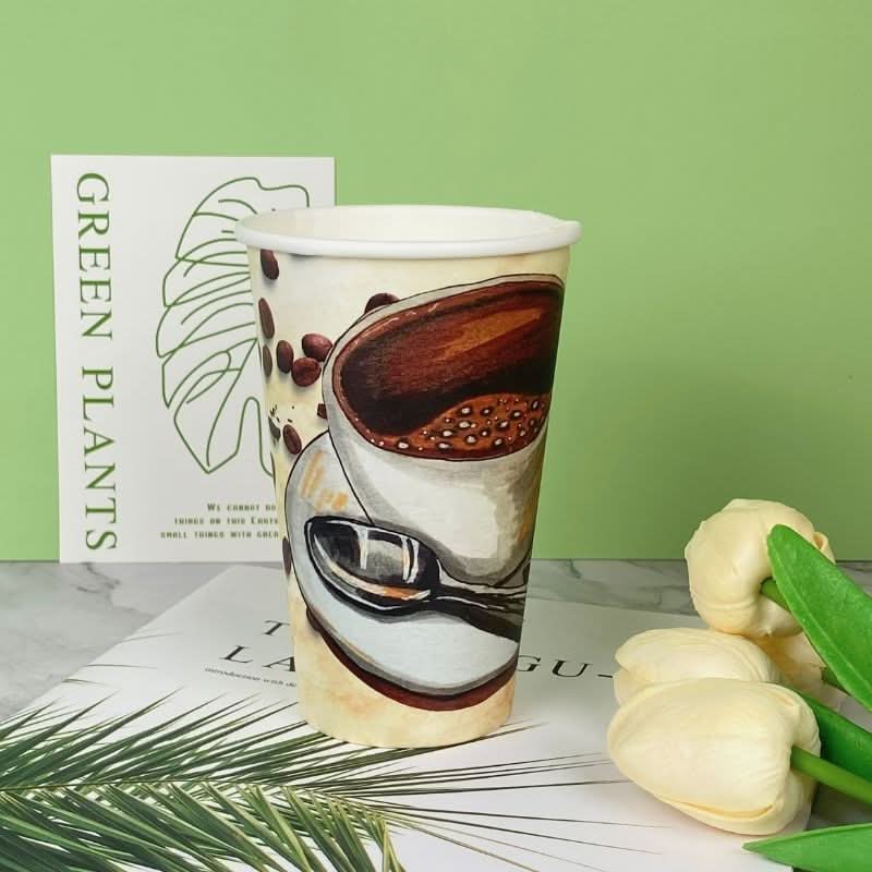 16oz Premium Multicolor WaterProof Custom Printed Single Wall Cups - ecoaralon