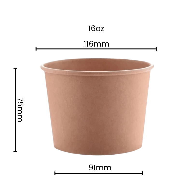 Starter Pack Soup Paper Bowl + Logo Sticker Bundle (8oz / 12oz / 16oz) - ecoaralon
