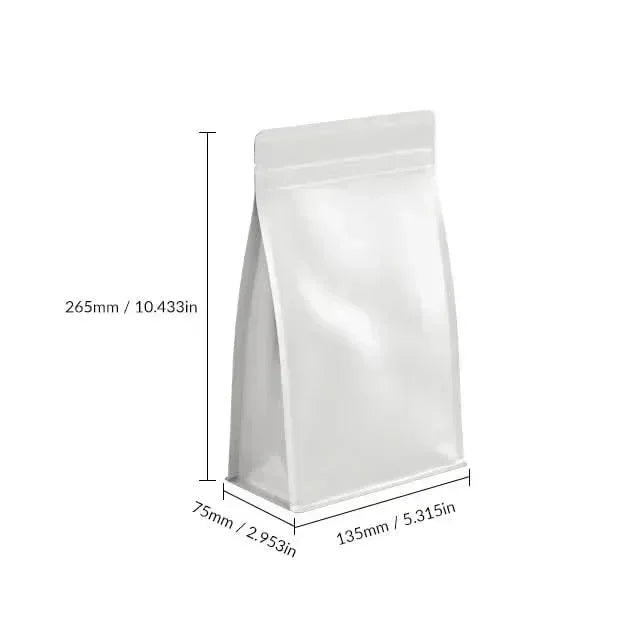 1000pack 16 oz 1 lb Custom Zipper Box Pouch with Valve - ecoaralon