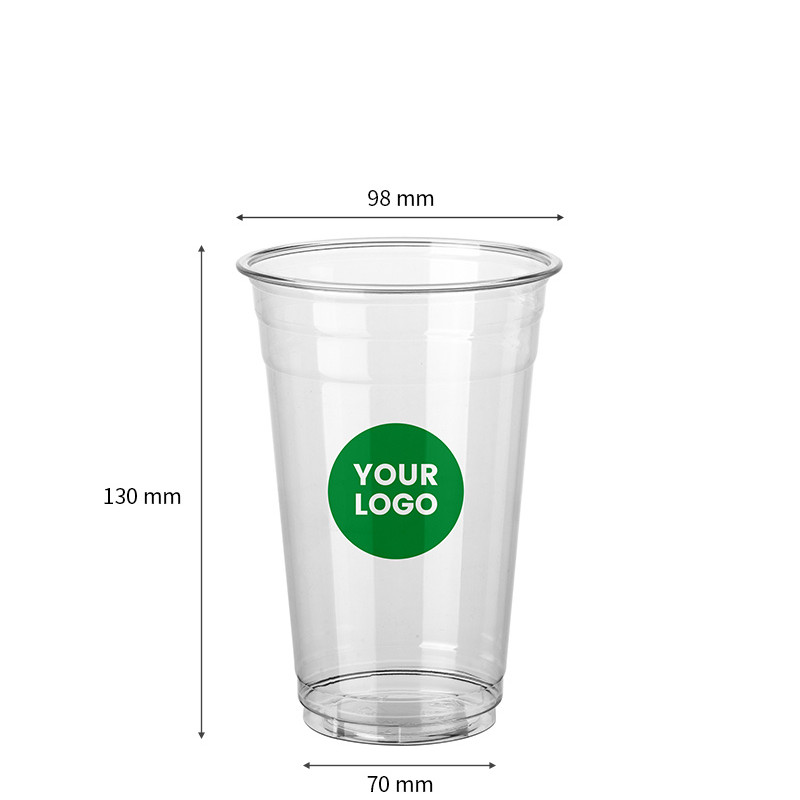 Custom 20oz. Crystal Clear Plastic Cups - PET Cups