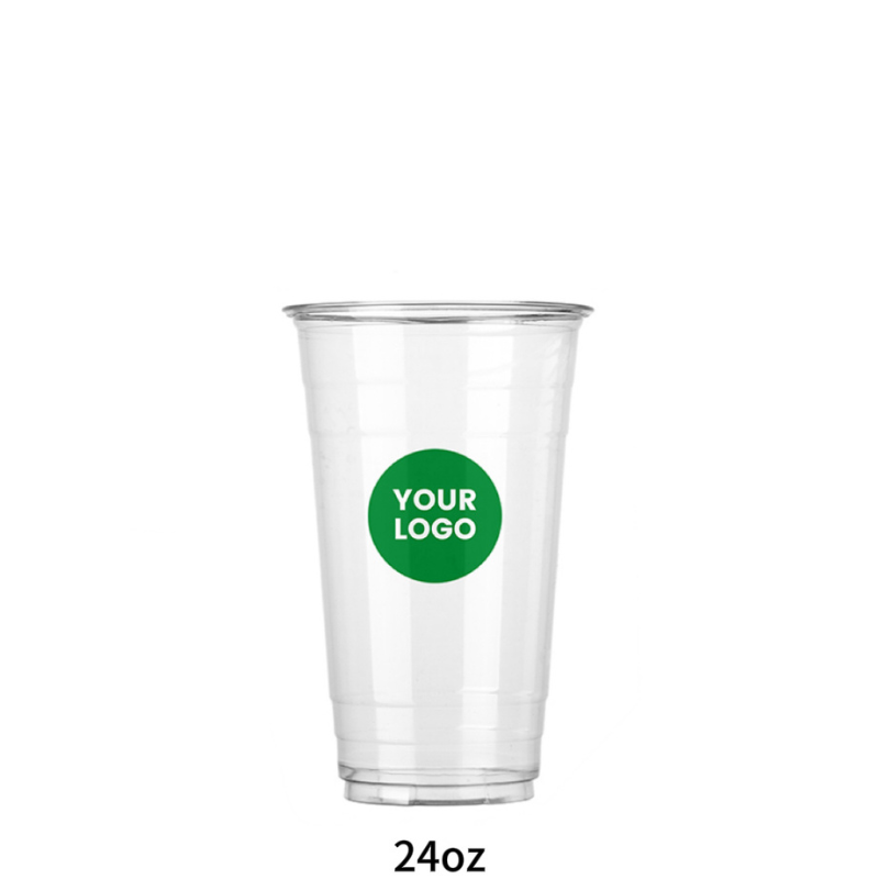 Custom 24oz. Crystal Clear Plastic Cups - PET Cups