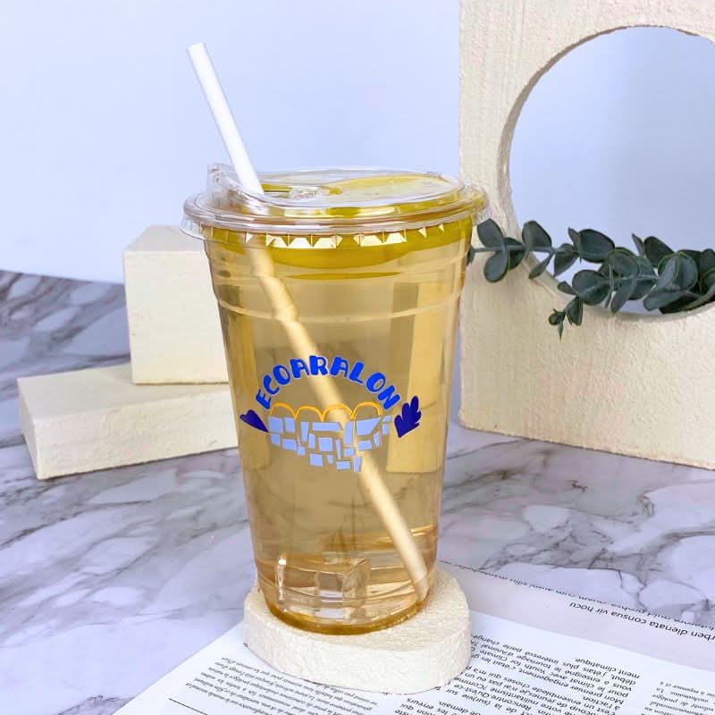 Custom 24oz. Crystal Clear Plastic Cups - PET Cups - ecoaralon