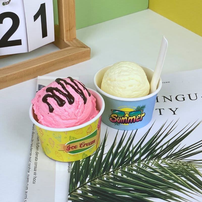 Best-Seller Custom 4oz Printed IceCream Cups - ecoaralon