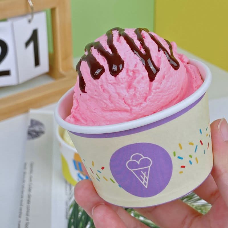 Best-Seller Custom 4oz Printed IceCream Cups - ecoaralon