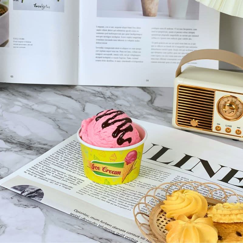 Best-Seller Custom 4oz Printed IceCream Cups - ecoaralon