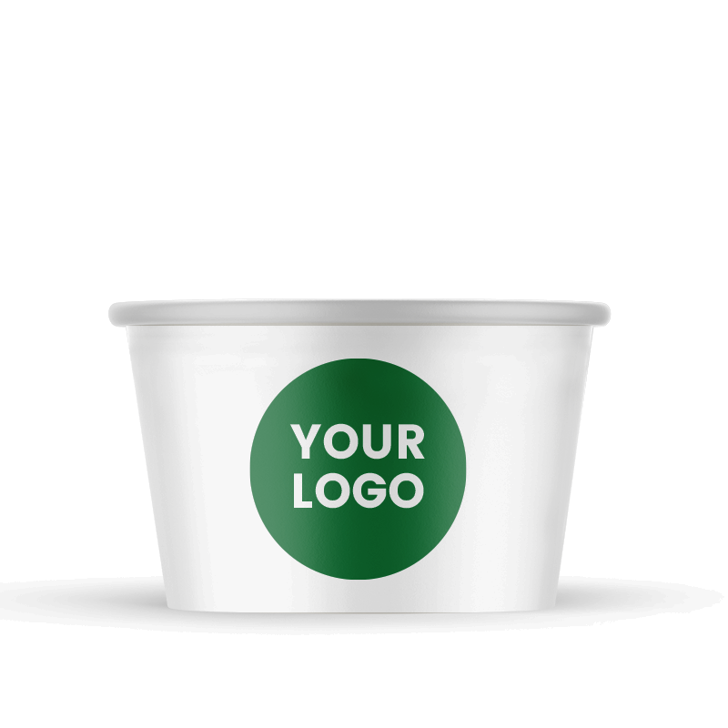 Custom 8oz Printed IceCream Paper Cups - ecoaralon