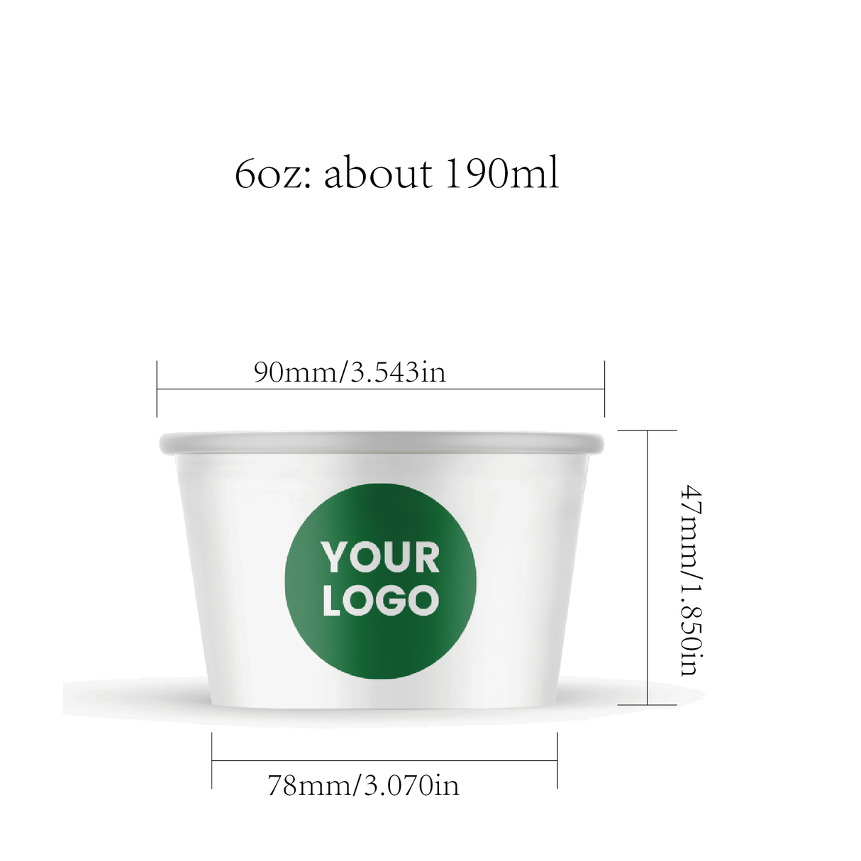 Custom 8oz Printed IceCream Paper Cups - ecoaralon