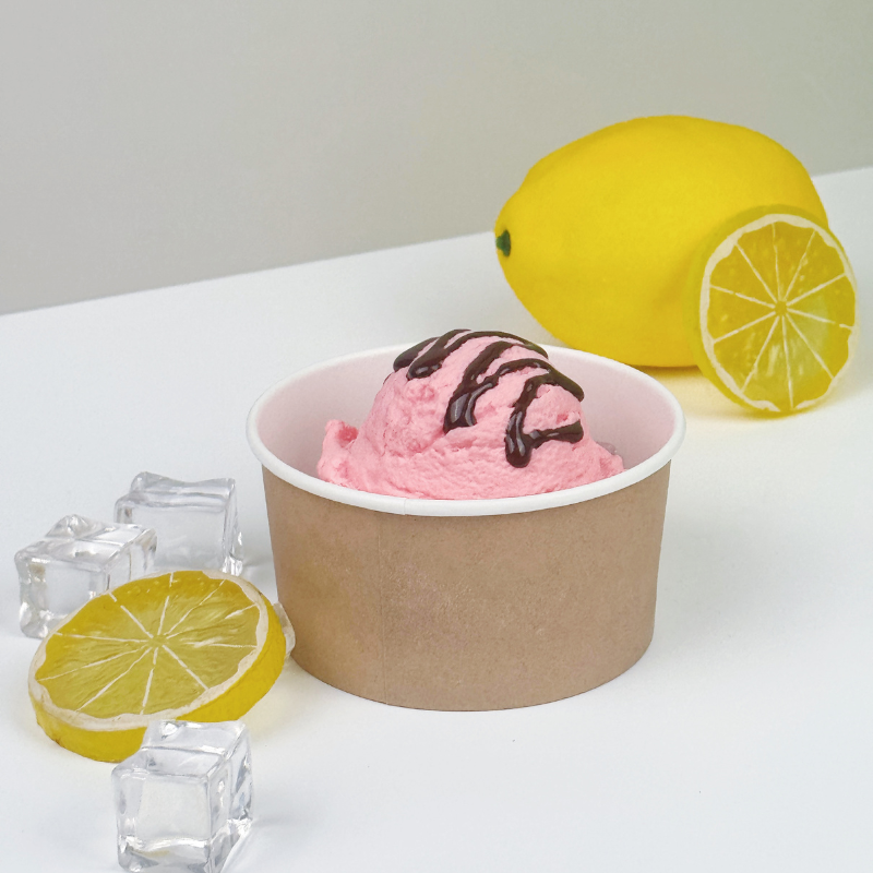 Custom 8oz Printed IceCream Paper Cups - ecoaralon