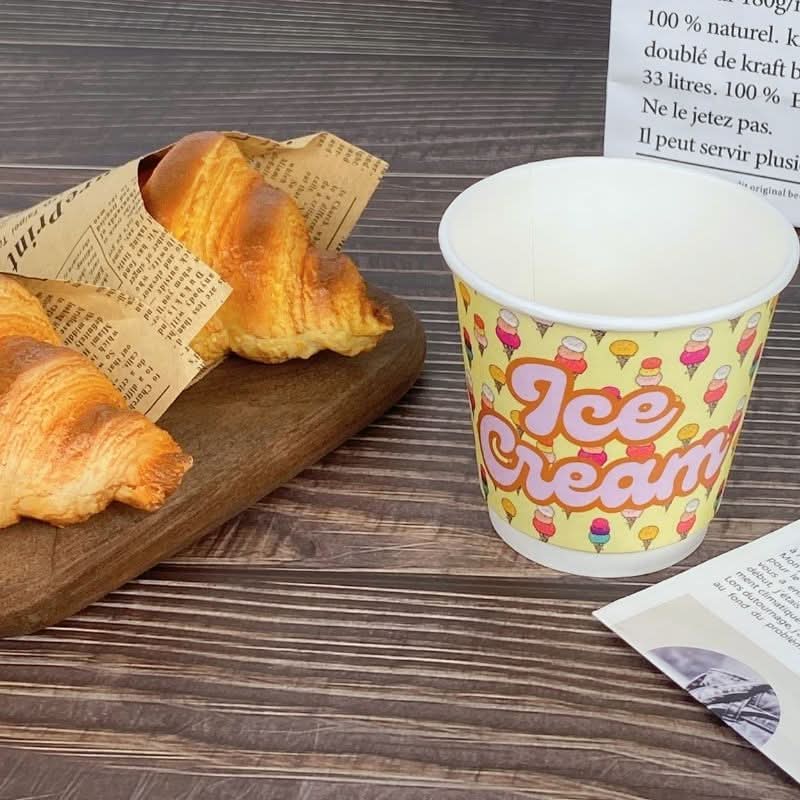 8oz Premium Multicolor WaterProof Custom Printed Double Wall Cups - ecoaralon