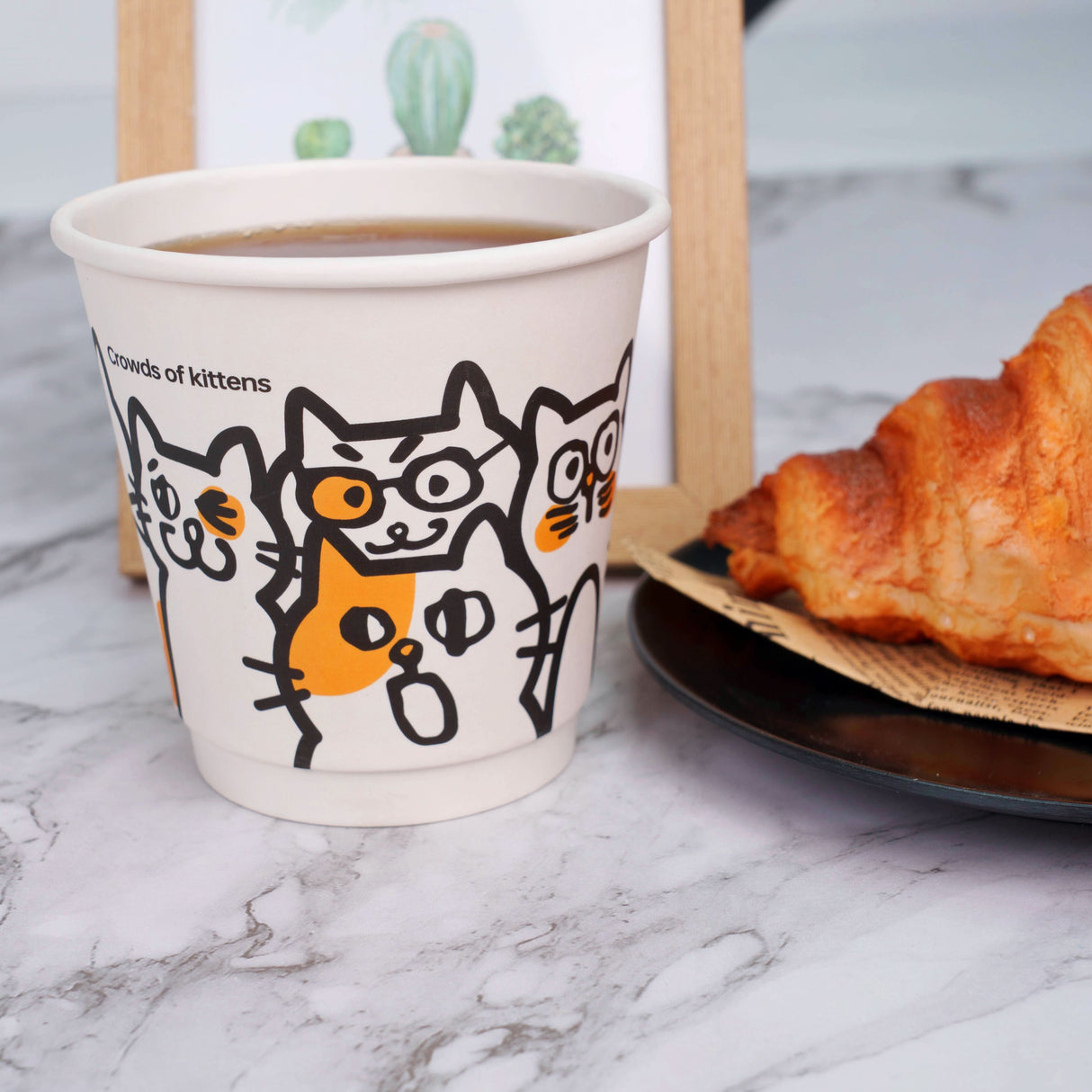 8oz Premium Multicolor WaterProof Custom Printed Double Wall Cups - ecoaralon