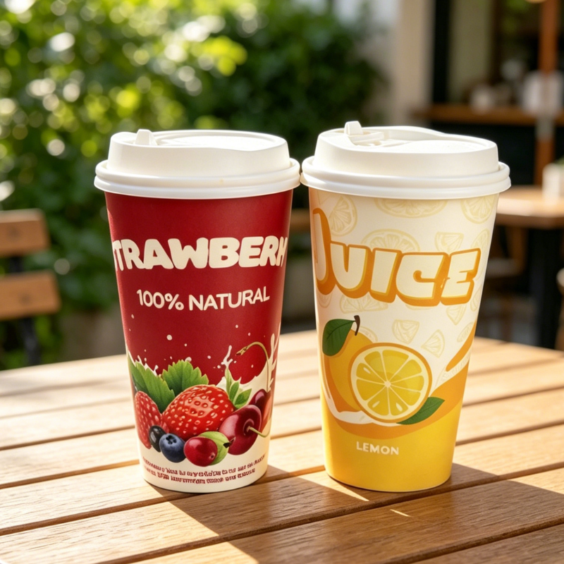 Custom 20oz Single Wall Paper Cups with Full-Color Printing - ecoaralon