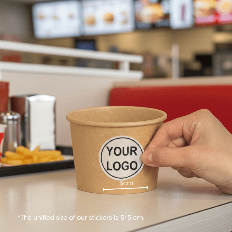 Starter Pack Soup Paper Bowl + Logo Sticker Bundle (8oz / 12oz / 16oz) - ecoaralon