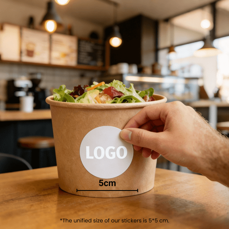 Starter Pack Soup Paper Bowl + Logo Sticker Bundle (8oz / 12oz / 16oz) - ecoaralon