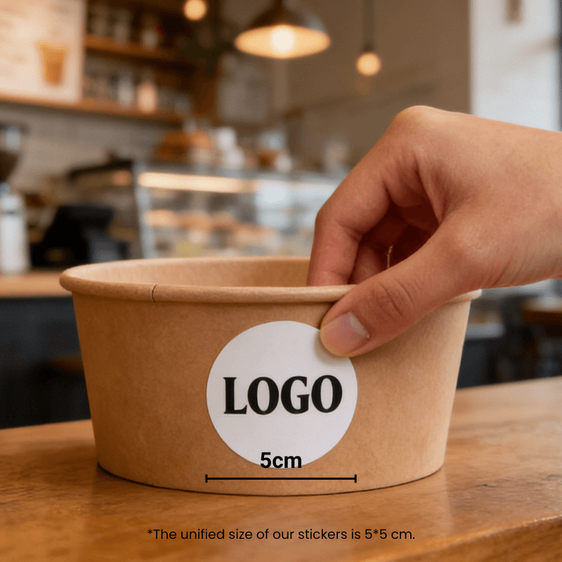 Starter Pack Salad Paper Bowl + Logo Sticker Bundle (500ml / 1000ml / 1100ml / 1300ml) - ecoaralon