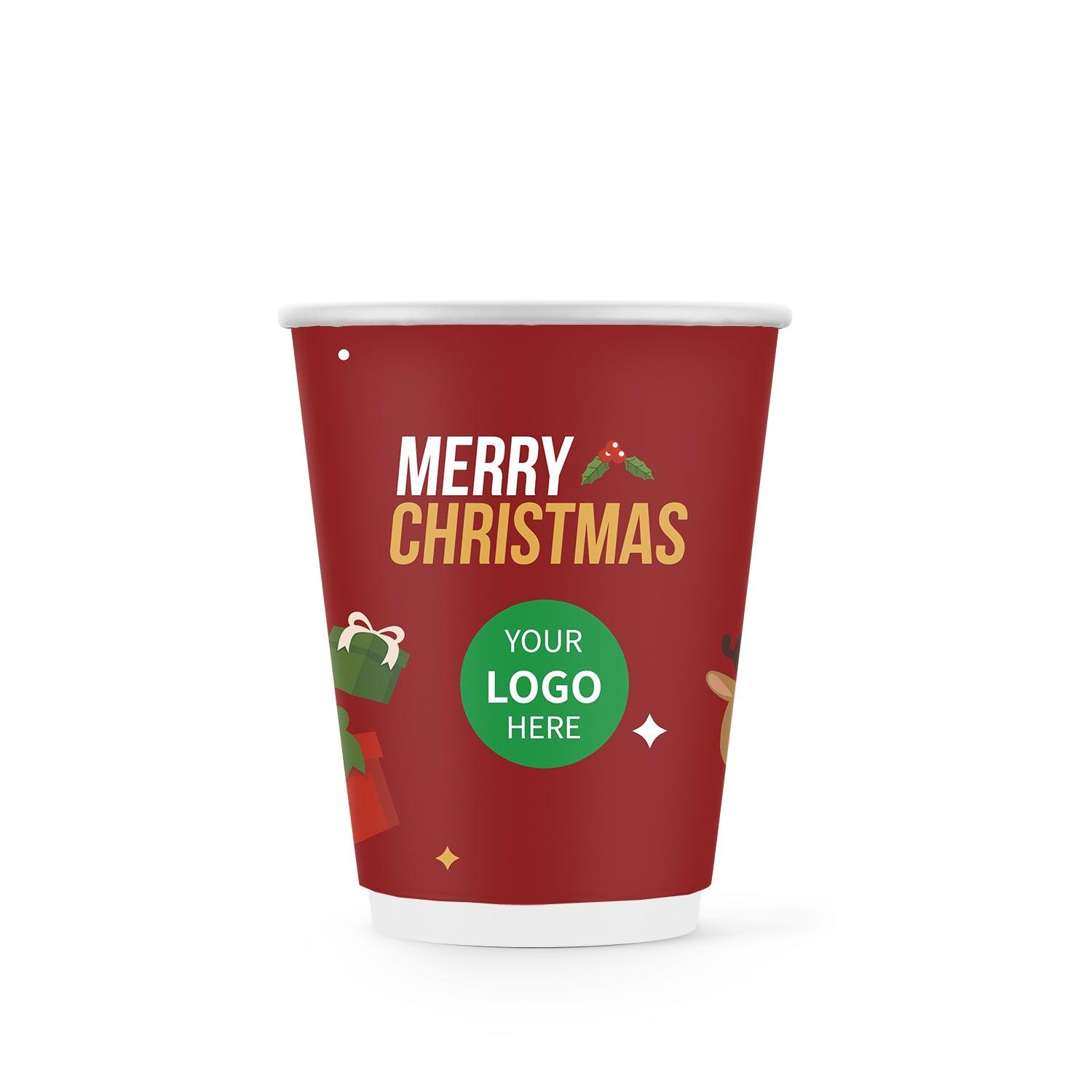 12 oz. Holiday Custom Printed Double Walled Paper Cup - 06 - ecoaralon