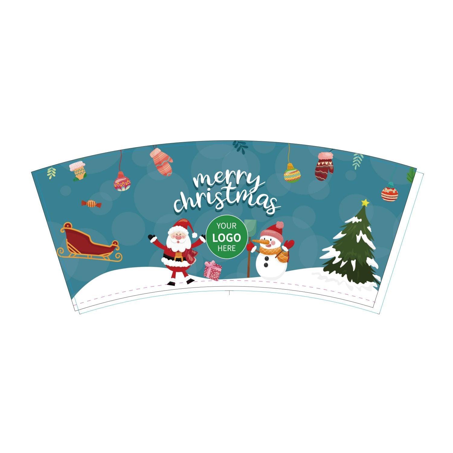 12 oz. Holiday Custom Printed Double Walled Paper Cup - 08 - ecoaralon