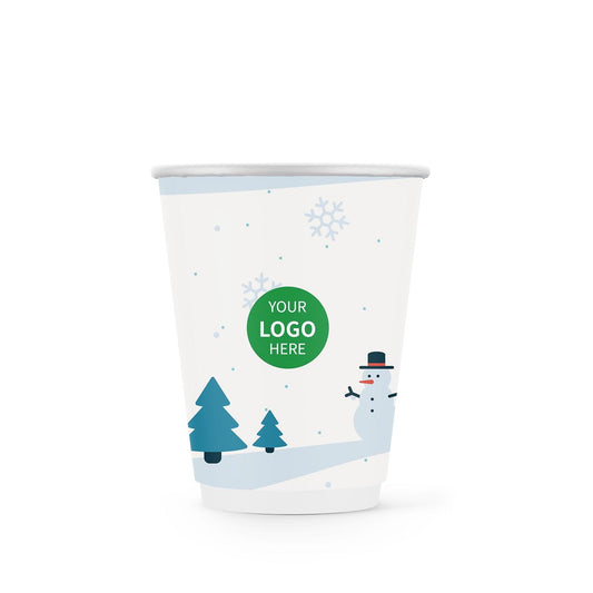 12 oz. Holiday Custom Printed Double Walled Paper Cup - 12 - ecoaralon