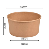 Starter Pack Salad Paper Bowl + Logo Sticker Bundle (500ml / 1000ml / 1100ml / 1300ml) - ecoaralon
