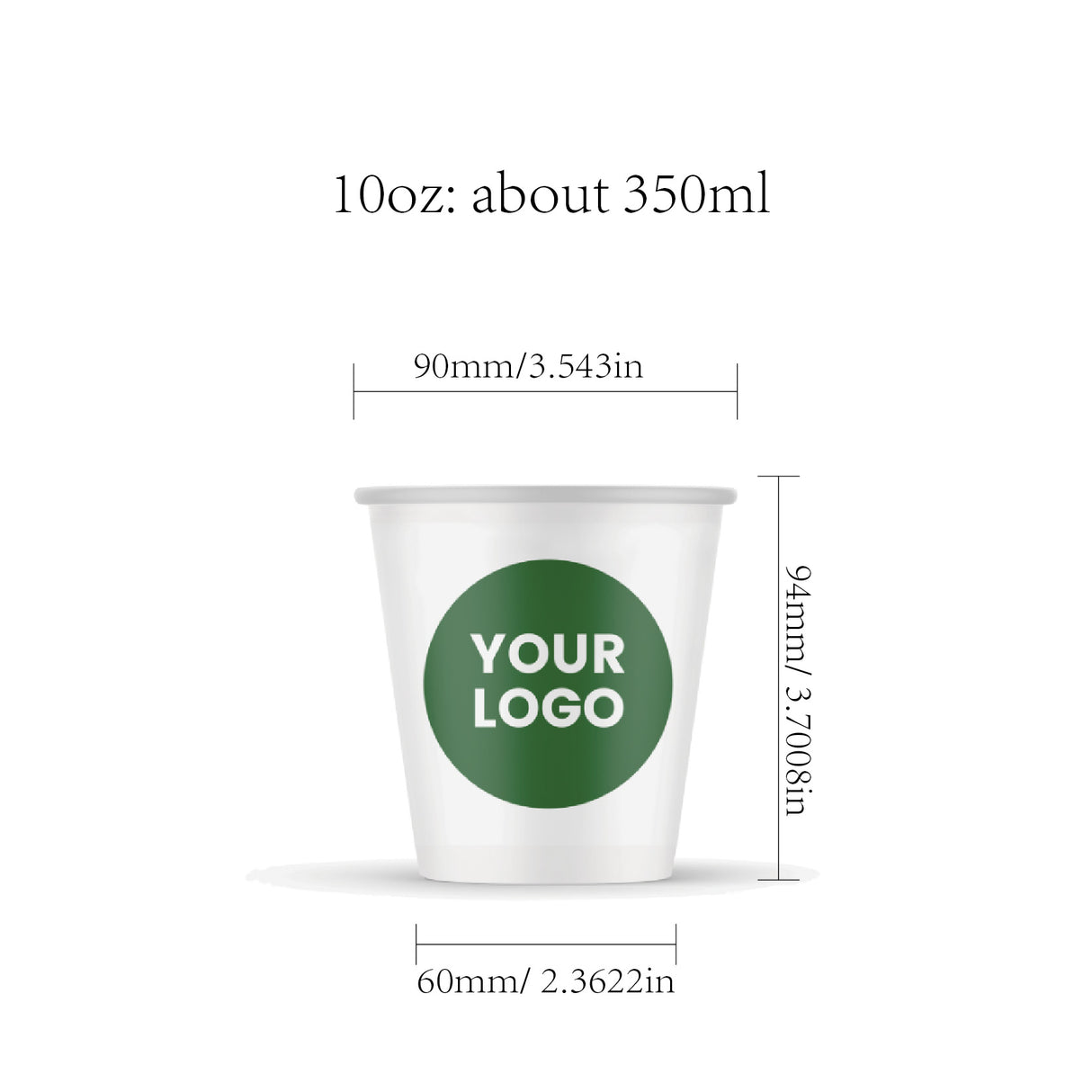 10oz Custom Printed Single Wall Cups Premium Multicolor WaterProof