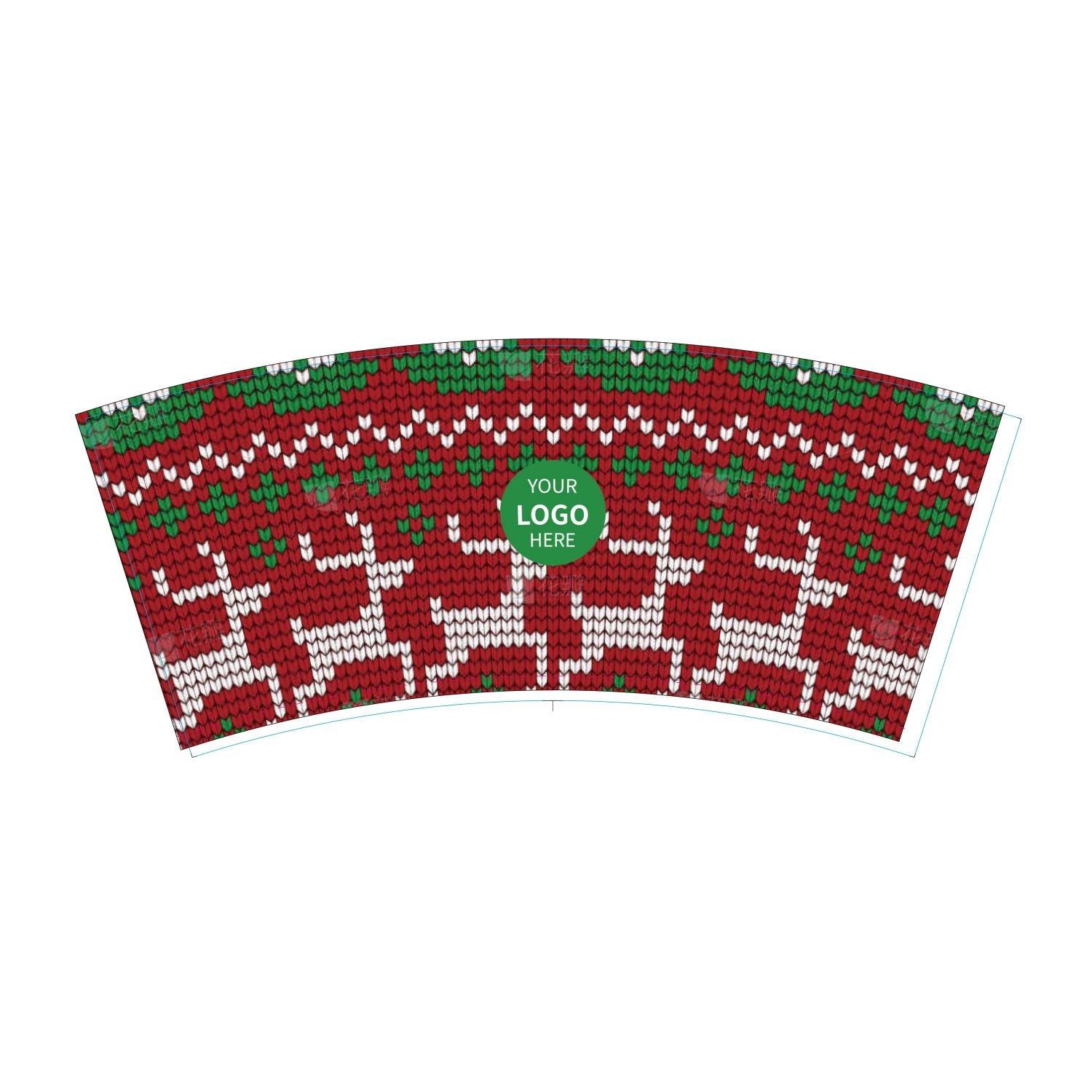 12 oz. Holiday Custom Printed Double Walled Paper Cup - 15 - ecoaralon