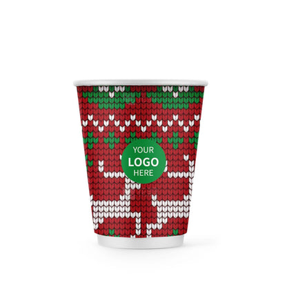 12 oz. Holiday Custom Printed Double Walled Paper Cup - 15 - ecoaralon