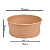 Starter Pack Salad Paper Bowl + Logo Sticker Bundle (500ml / 1000ml / 1100ml / 1300ml) - ecoaralon