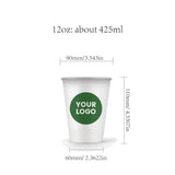 12oz Custom Printed Single Wall Cups Premium Multicolor WaterProof
