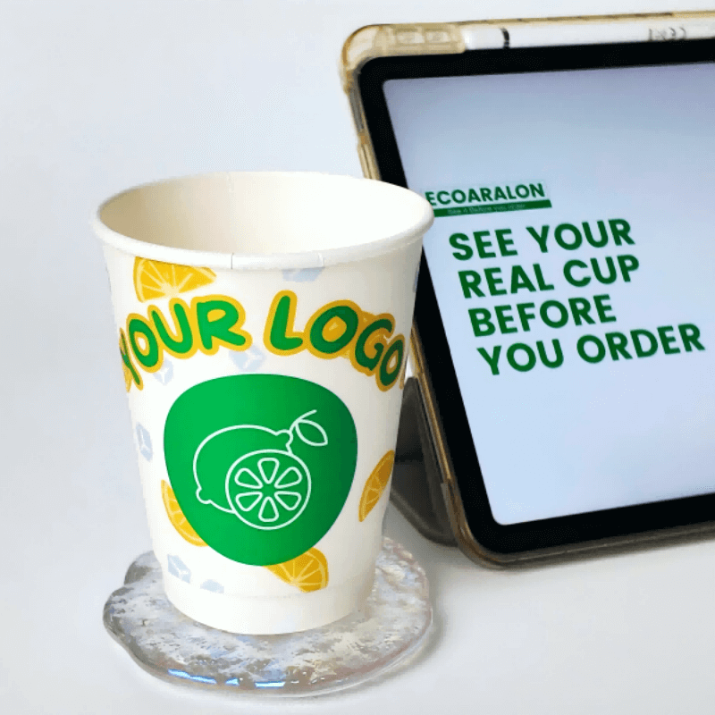 Custom printed EcoAralon paper cup