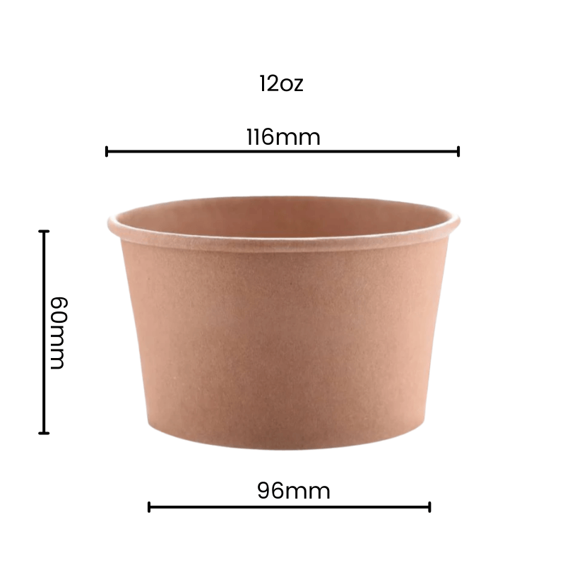 Starter Pack Soup Paper Bowl + Logo Sticker Bundle (8oz / 12oz / 16oz) - ecoaralon