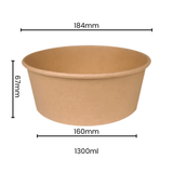 Starter Pack Salad Paper Bowl + Logo Sticker Bundle (500ml / 1000ml / 1100ml / 1300ml) - ecoaralon