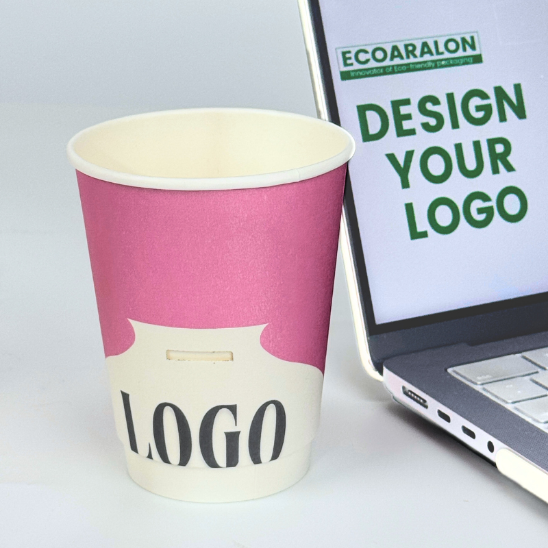 Best-Seller Small order Custom Printed Cups With Lids 100pcs 8oz|10oz|12oz|16oz Premium Multicolor WaterProof