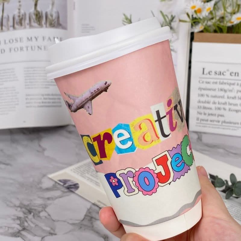 16oz Premium Multicolor WaterProof Custom Printed Double Wall Cups - ecoaralon