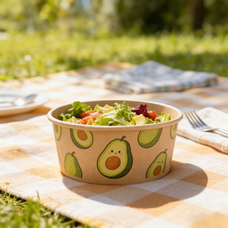 Custom Printed 1100ml Salad Bowl - ecoaralon