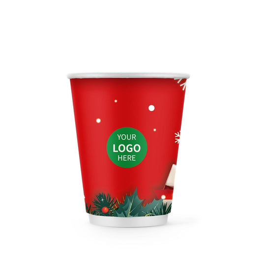 12 oz. Holiday Custom Printed Double Walled Paper Cup - 02 - ecoaralon