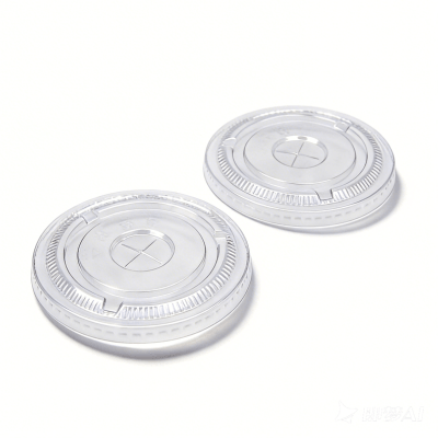 90mm Flat Straw Clear  Lid For  8-12-14-16oz paper cup - ecoaralon
