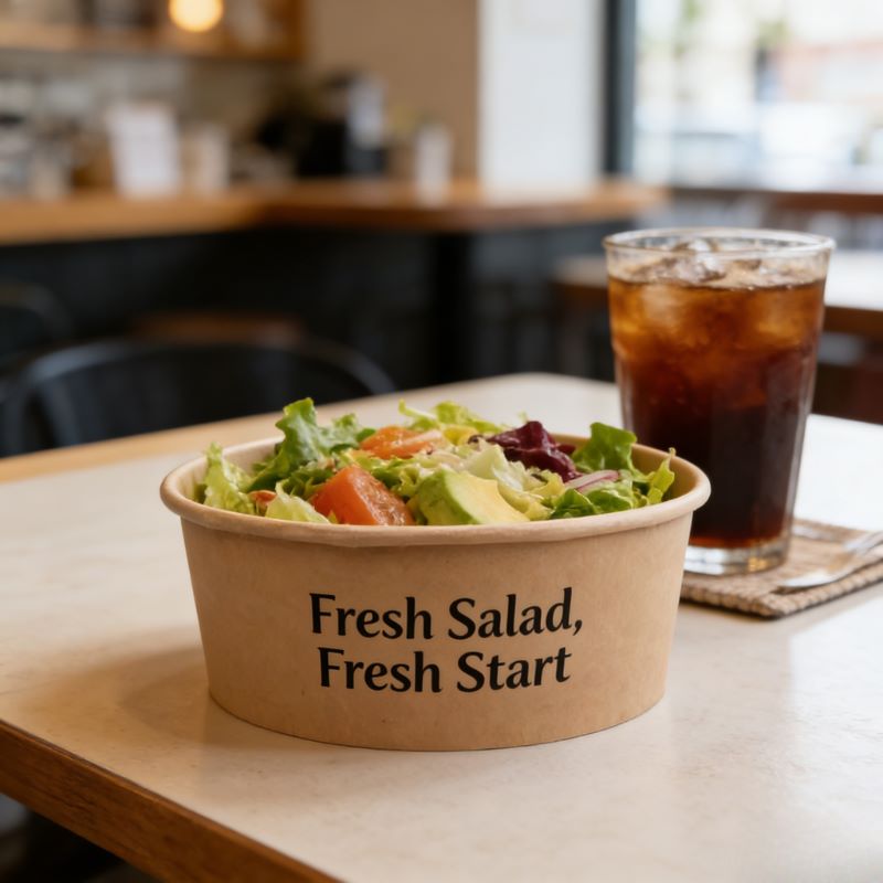 Custom Printed 1100ml Salad Bowl - ecoaralon