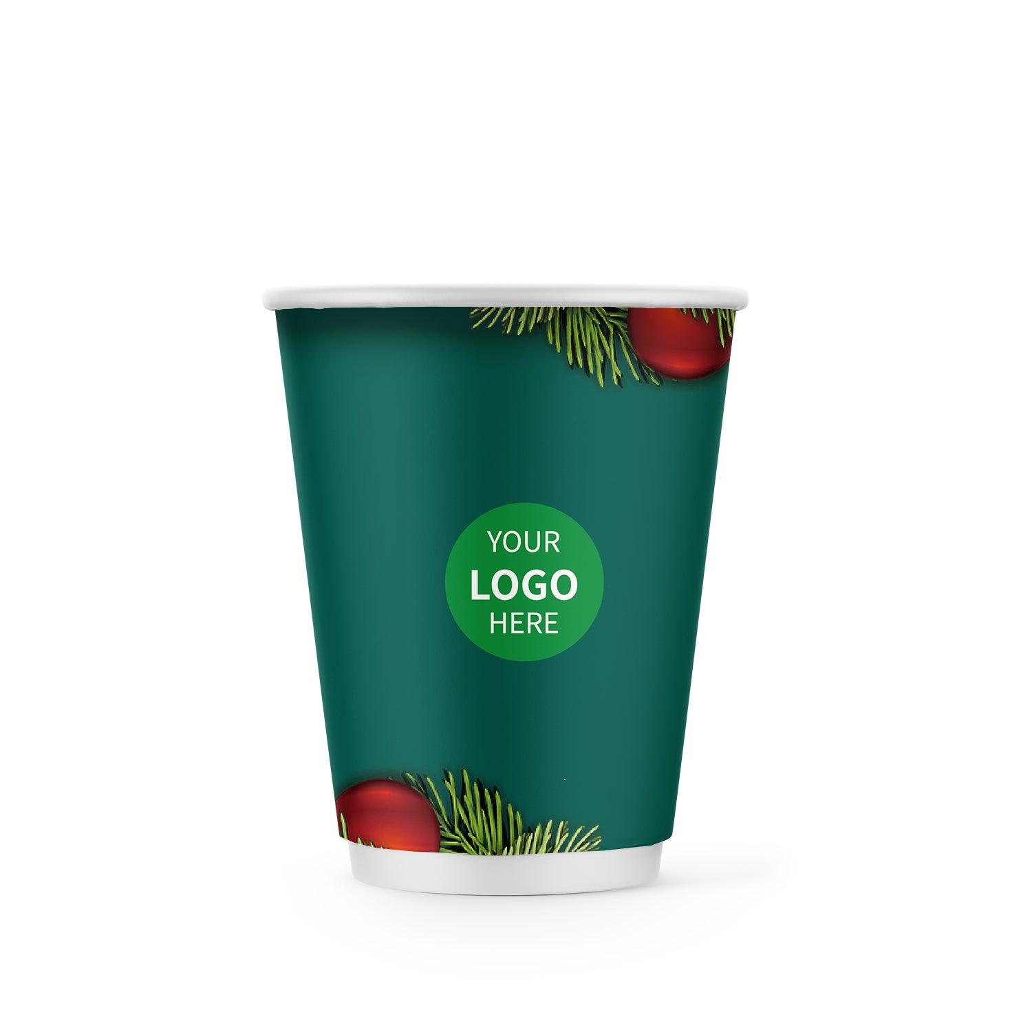 12 oz. Holiday Custom Printed Double Walled Paper Cup - 19 - ecoaralon