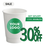 PROMOTION 500pcs 10oz Custom Printed Double Wall Cups Premium Multicolor WaterProof - ecoaralon