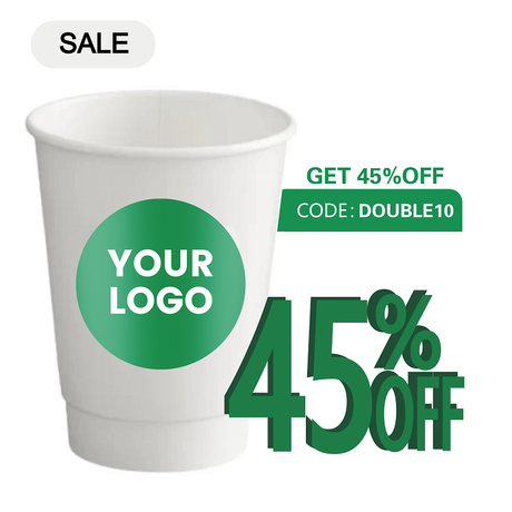 Promotion 500pcs 10oz Custom Printed Double Wall Cups Premium Multicolor WaterProof - ecoaralon